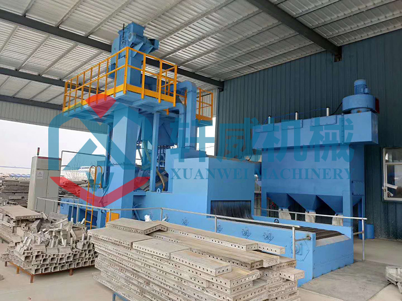 Mesh belt shot blasting machin