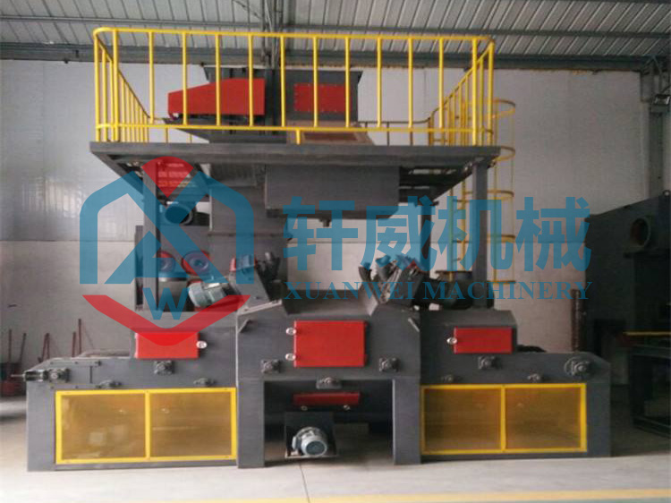 Crawler passing shot blasting machi