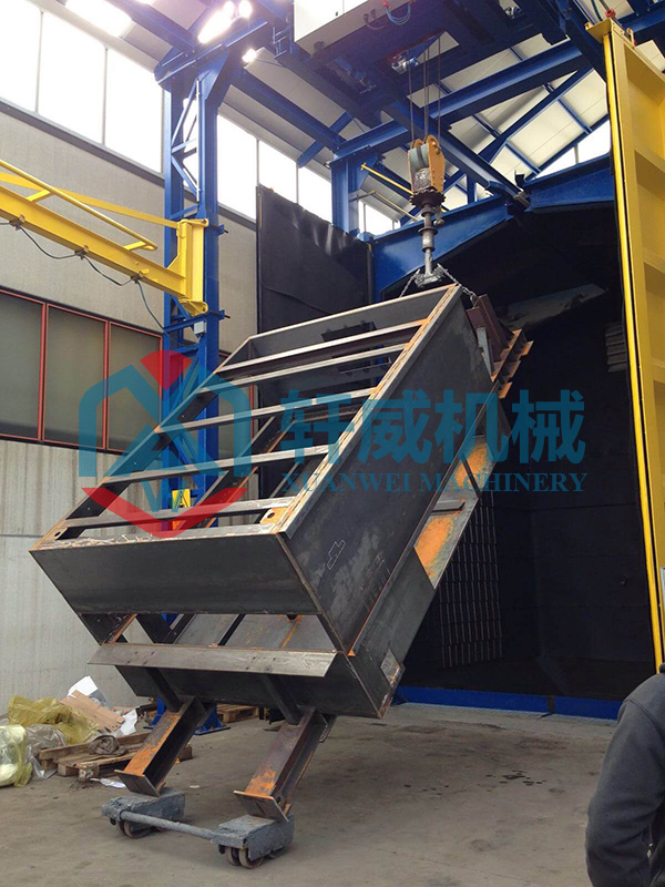 Hook type shot blasting machin