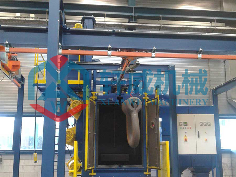 Hook type shot blasting machine