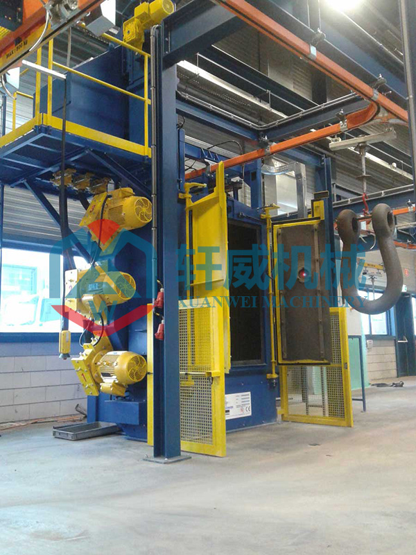 Hook type shot blasting machin